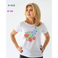 Жіноча футболка для вишивки бісером або нитками "Квіти"